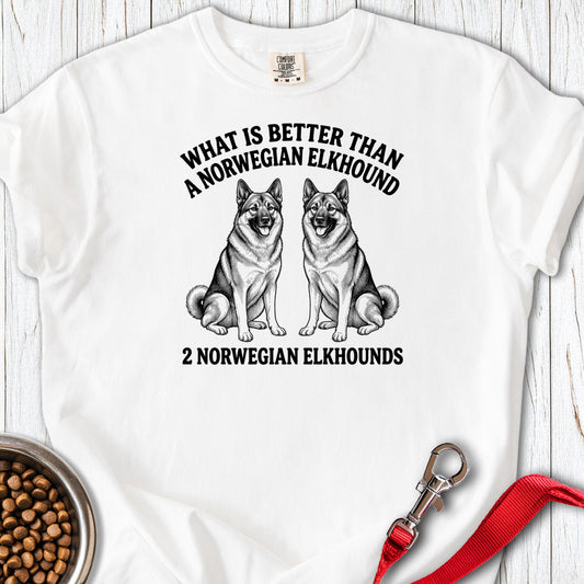 Norwegian Elkhound What Is Better Than One Premium Tee White
