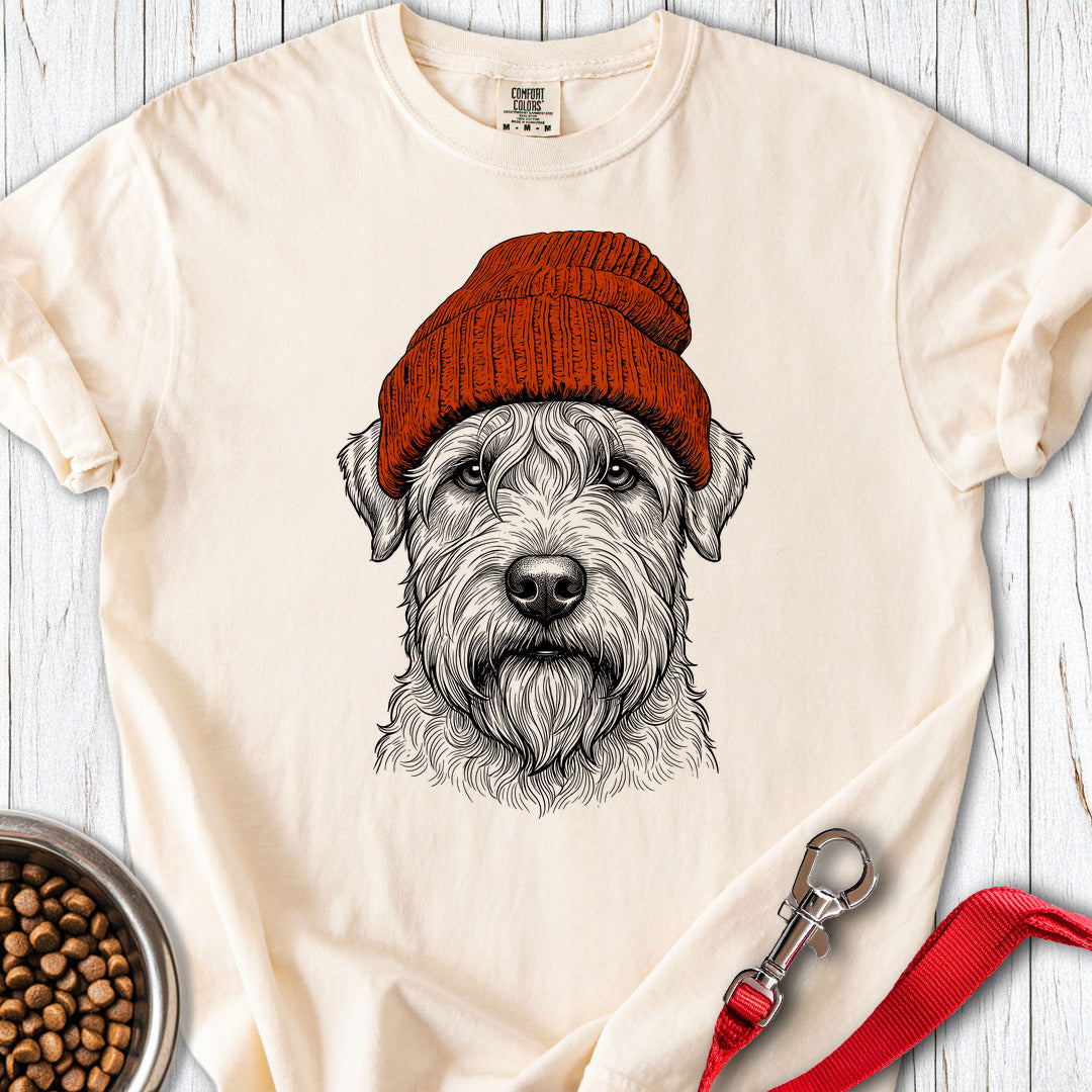 Wheaten Terrier Beanie Premium Tee — Ivory