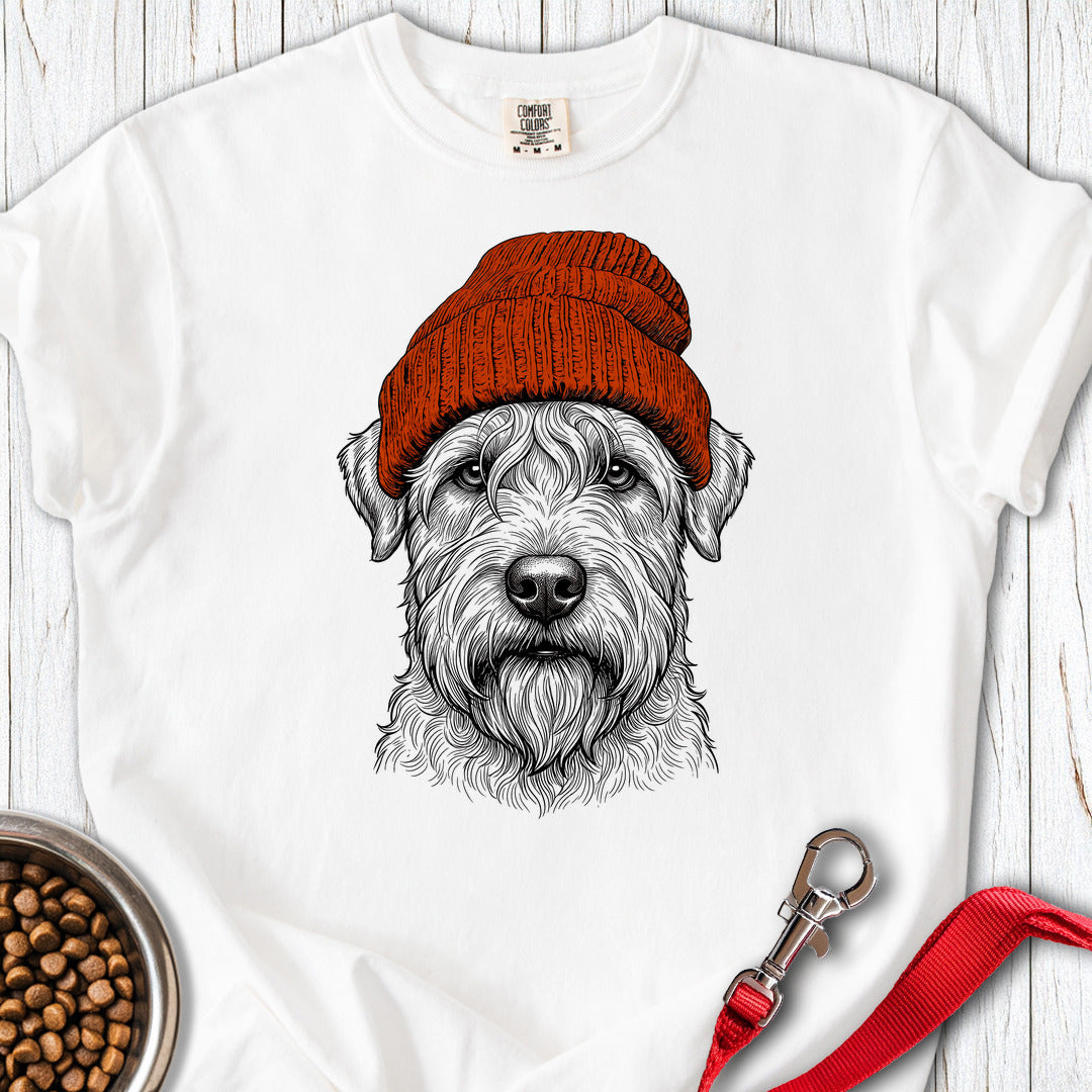 Wheaten Terrier Beanie Premium Tee — White
