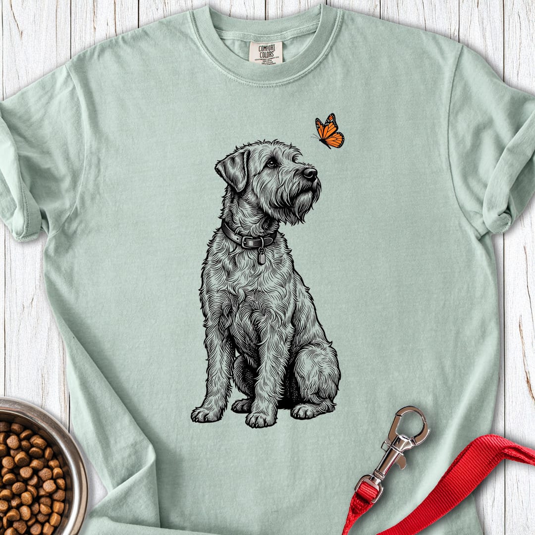Wheaten Terrier Butterfly Premium Tee Bay