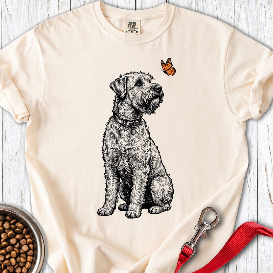 Wheaten Terrier Butterfly Premium Tee Ivory