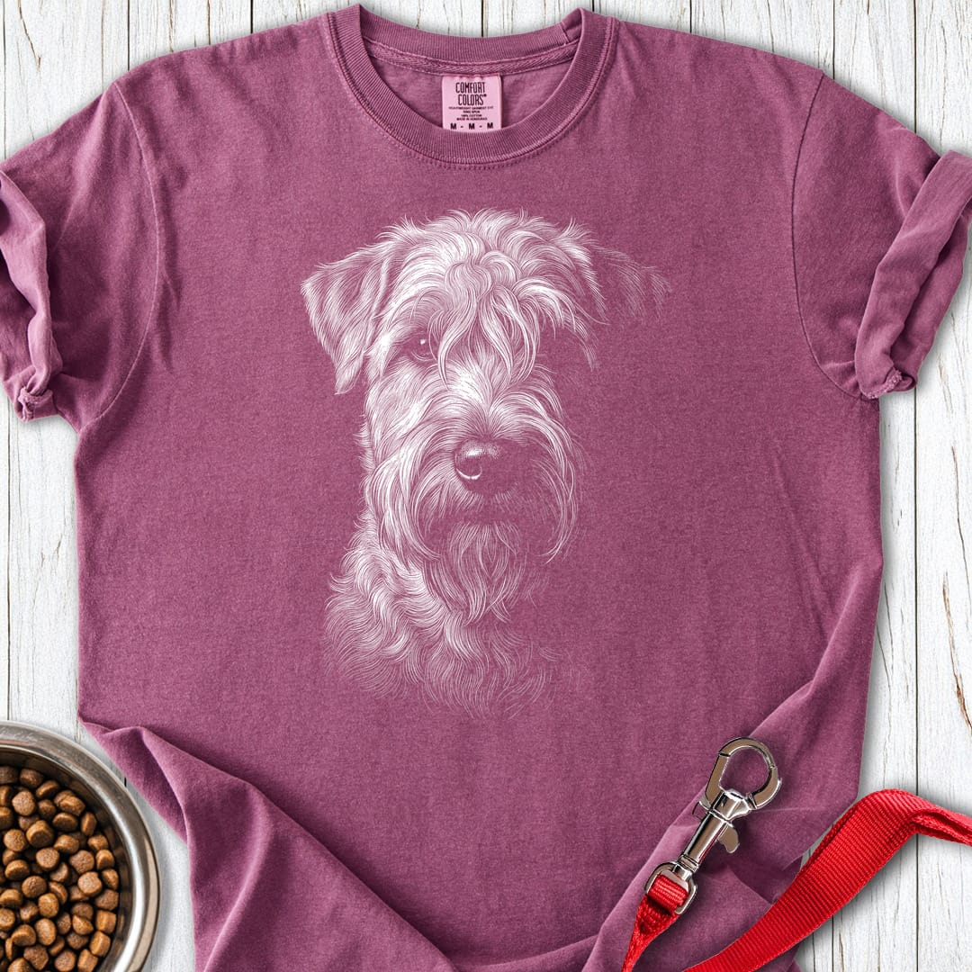 Wheaten Terrier Engraved Premium Tee Berry