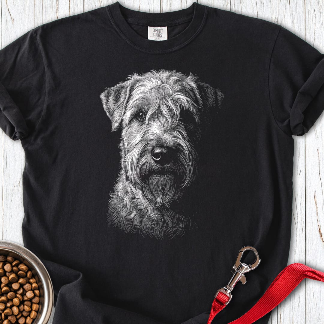 Wheaten Terrier Engraved Premium Tee Black