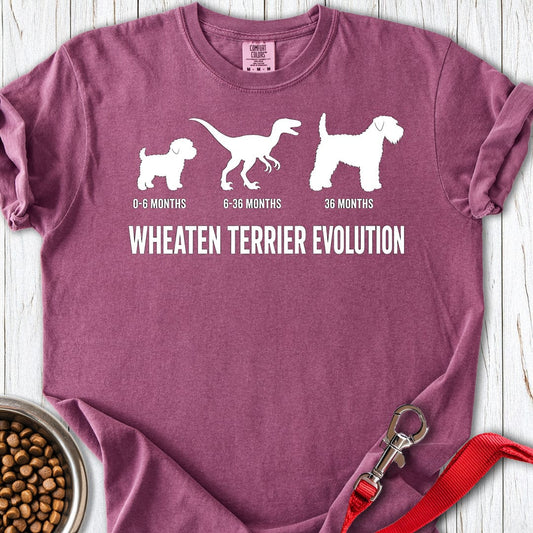 Wheaten Terrier Evolution Premium Tee Berry