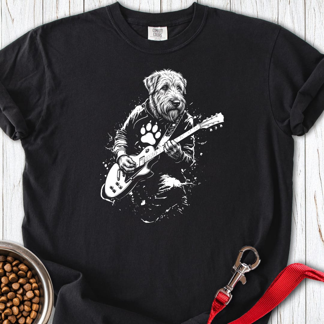 Wheaten Terrier Guitar Premium Tee Black