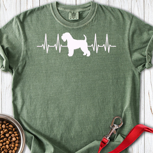 Wheaten Terrier Heartbeat Premium Tee — Moss
