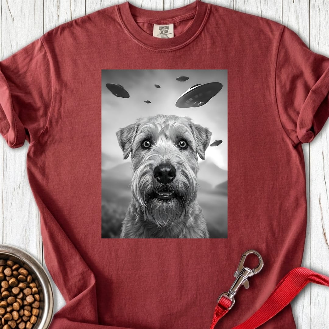 Wheaten Terrier UFO Premium Tee Brick