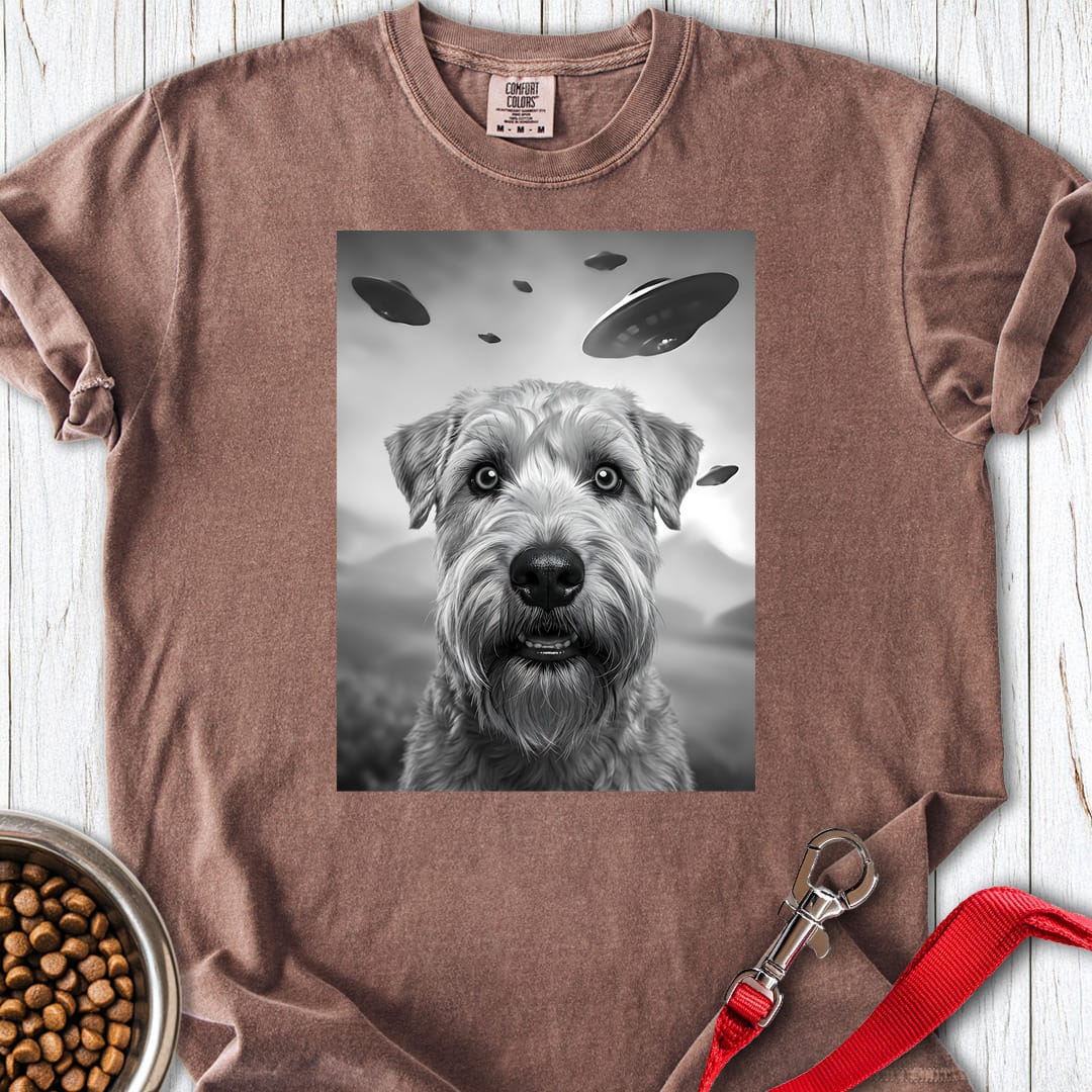 Wheaten Terrier UFO Premium Tee Espresso