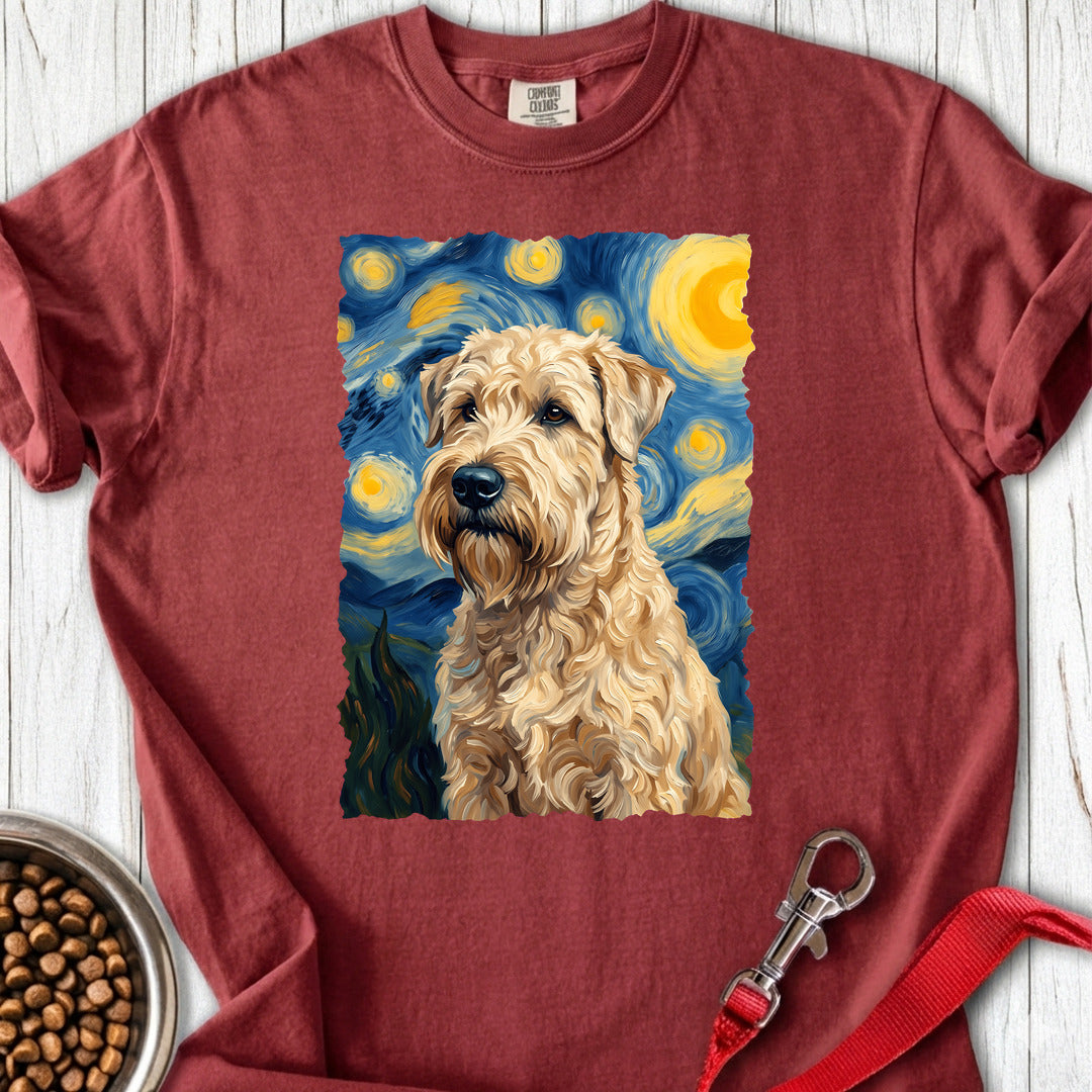 Wheaten Terrier Van Gogh Premium Tee — Brick