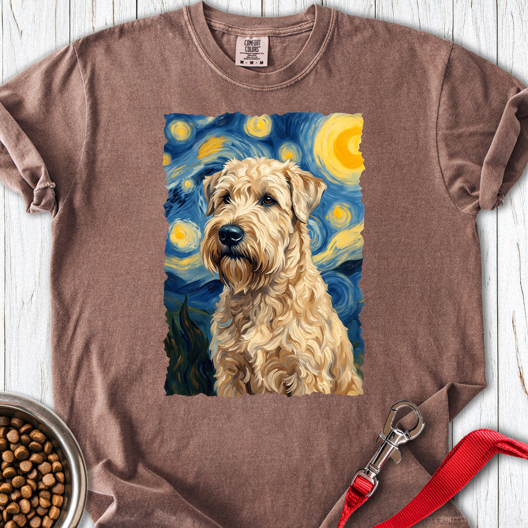 Wheaten Terrier Van Gogh Premium Tee — Espresso