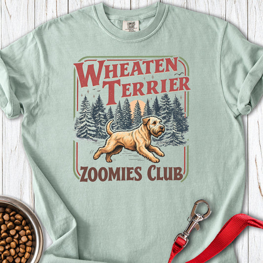 Wheaten Terrier Zoomies Club Premium Tee — Bay