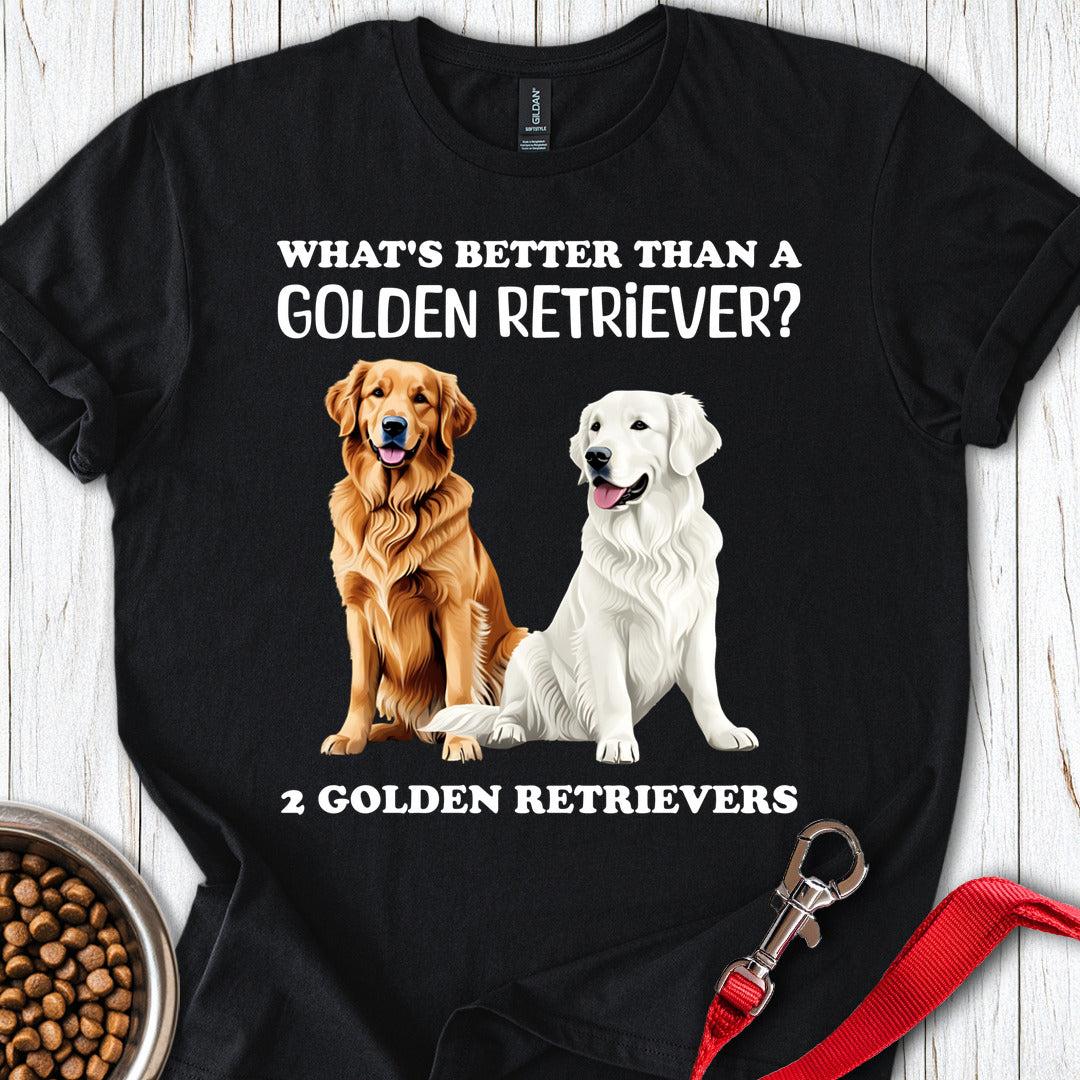 White & Golden Retriever Black