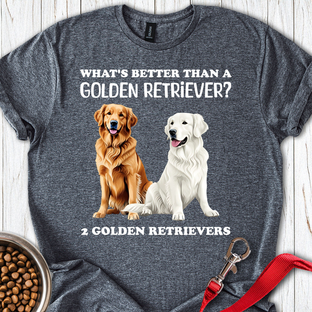 White & Golden Retriever Dark Heather