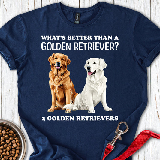 White & Golden Retriever Navy
