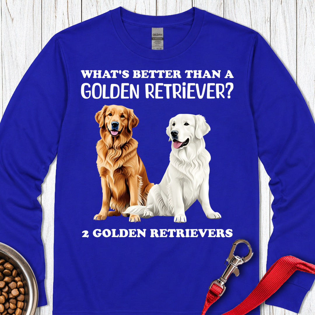 White & Golden Retriever Long Sleeve — Royal