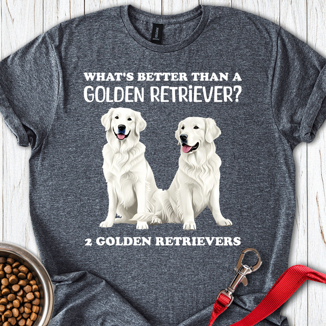 White Golden Retrievers Dark Heather