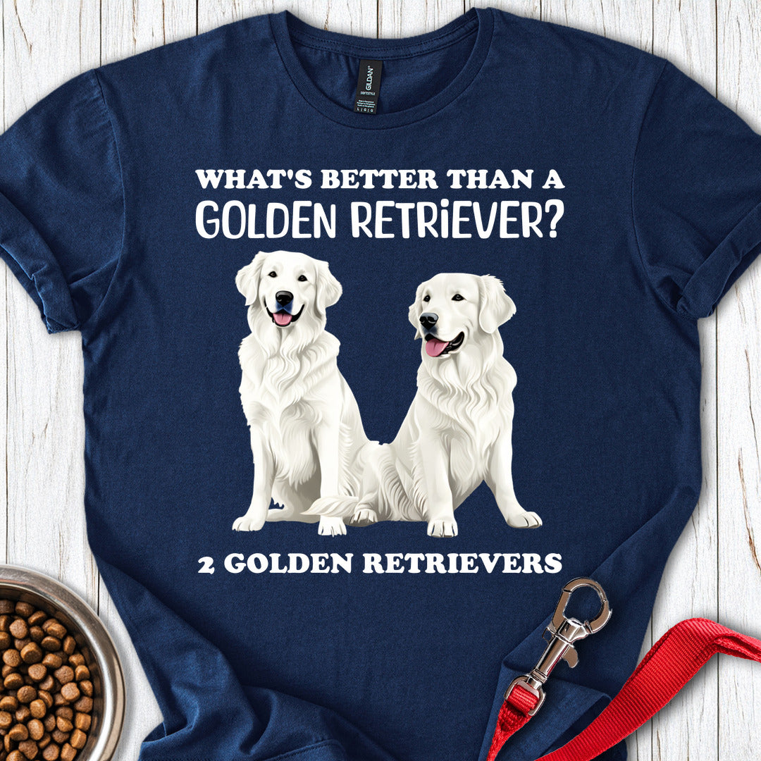 White Golden Retrievers Navy