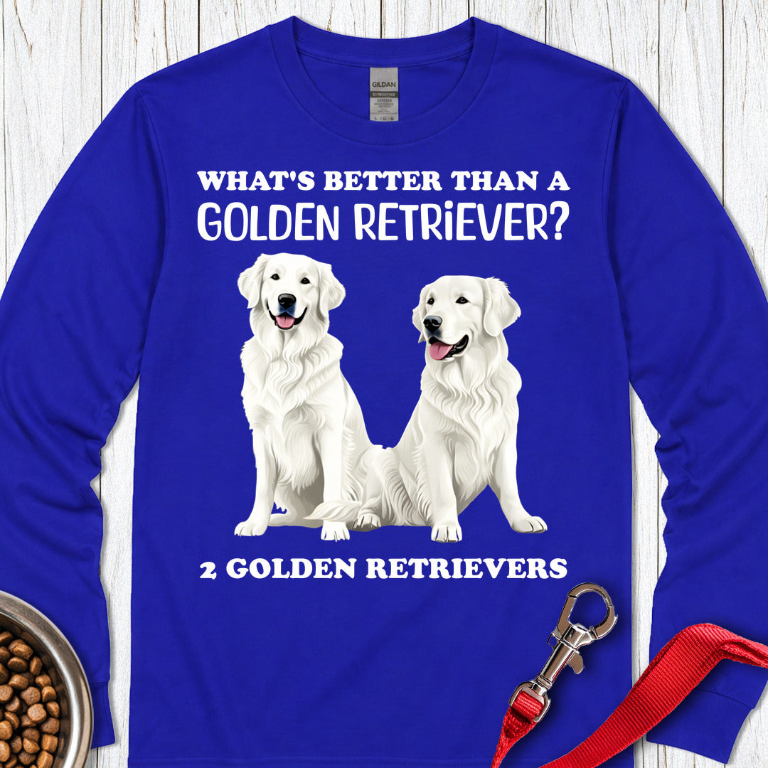White Golden Retrievers Long Sleeve — Royal
