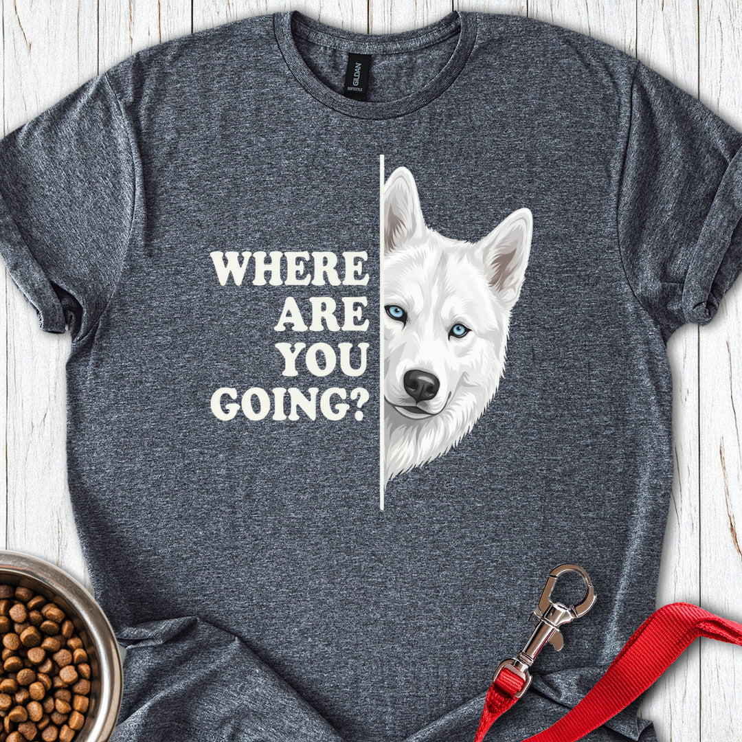 White Husky Alert Dark Heather