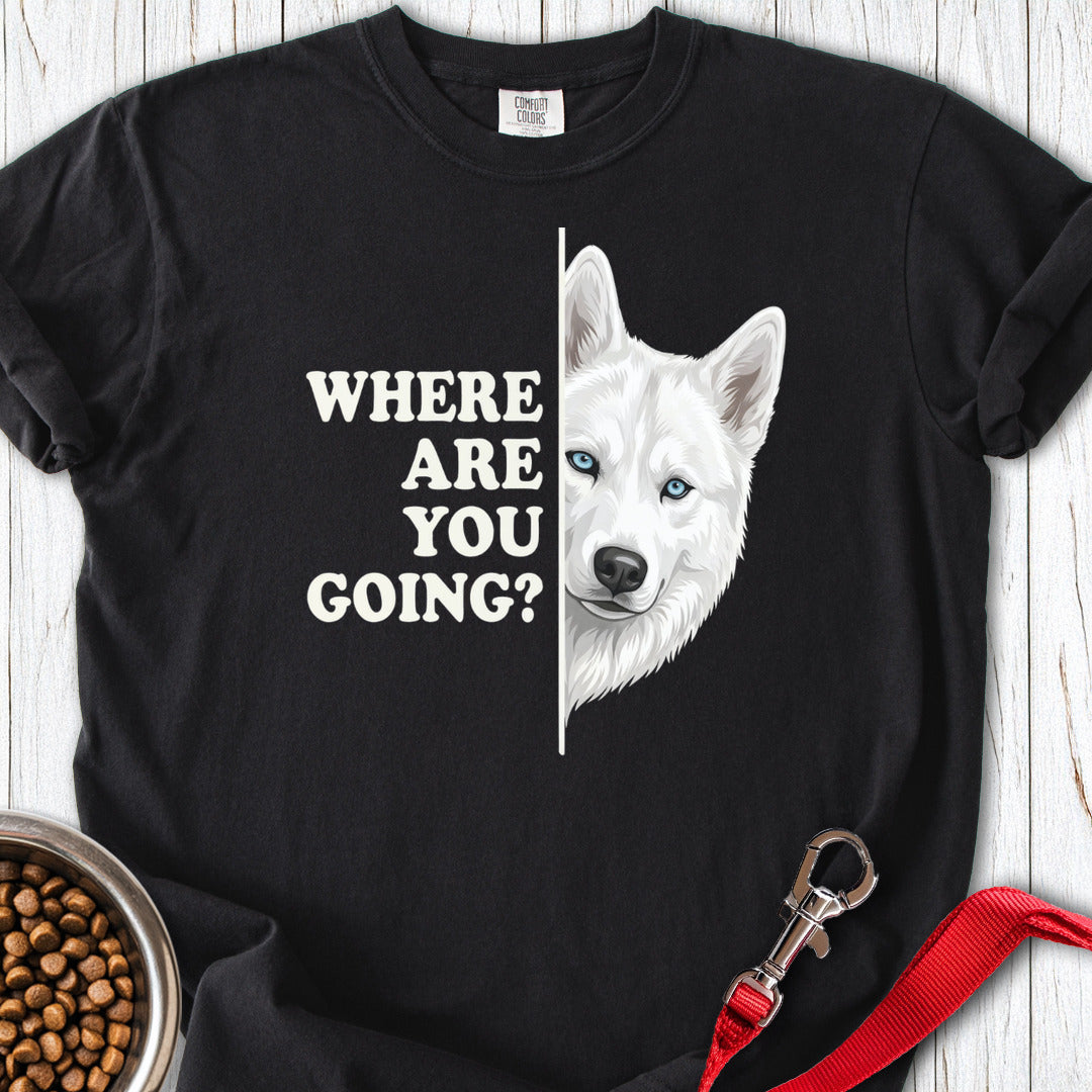 White Husky Alert Premium Tee Black