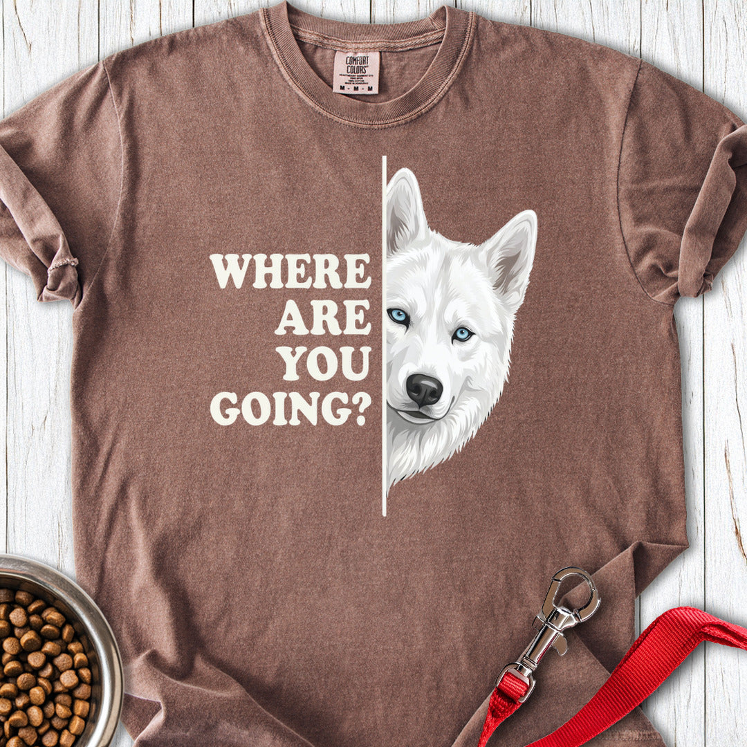 White Husky Alert Premium Tee Espresso