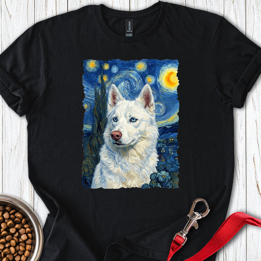 White Husky Van Gogh Black