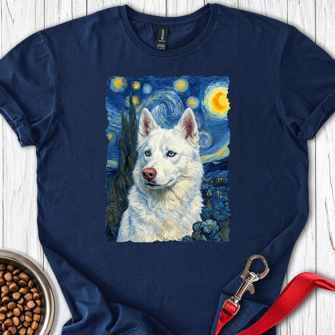 White Husky Van Gogh Navy