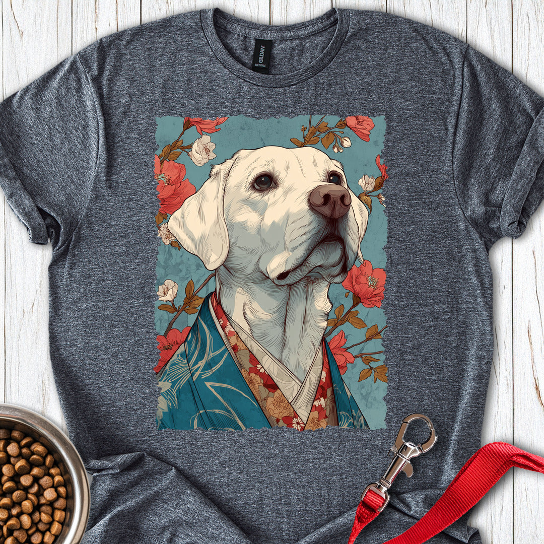 White Labrador Japanese Art Dark Heather