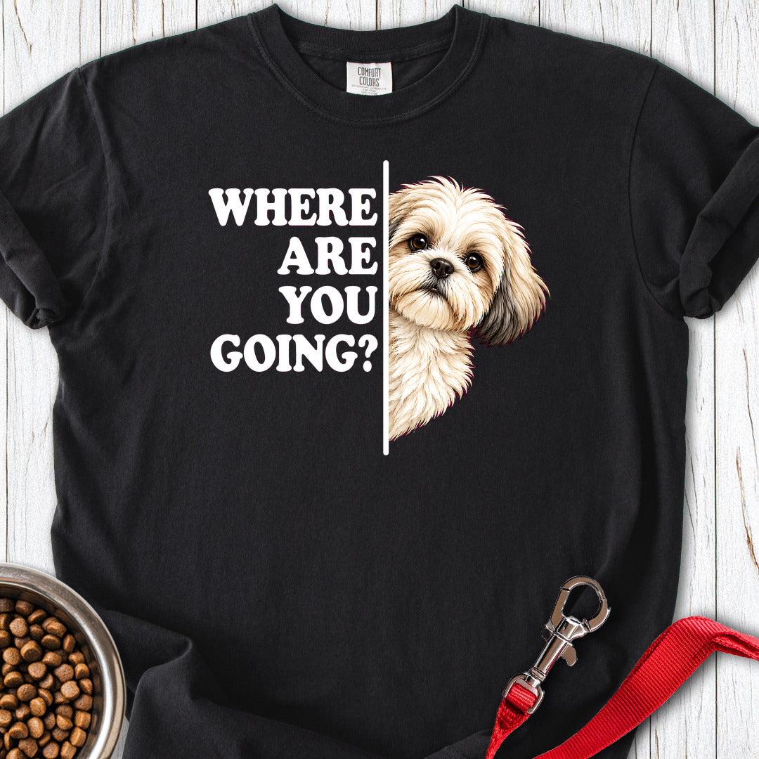 White Shit Tzu Alert Premium Tee — Black