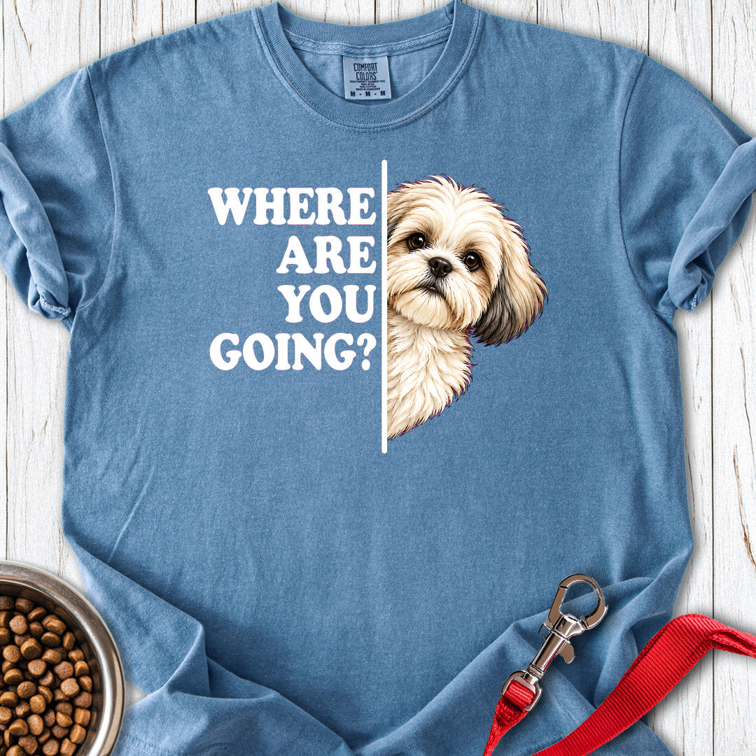 White Shit Tzu Alert Premium Tee — Blue Jean