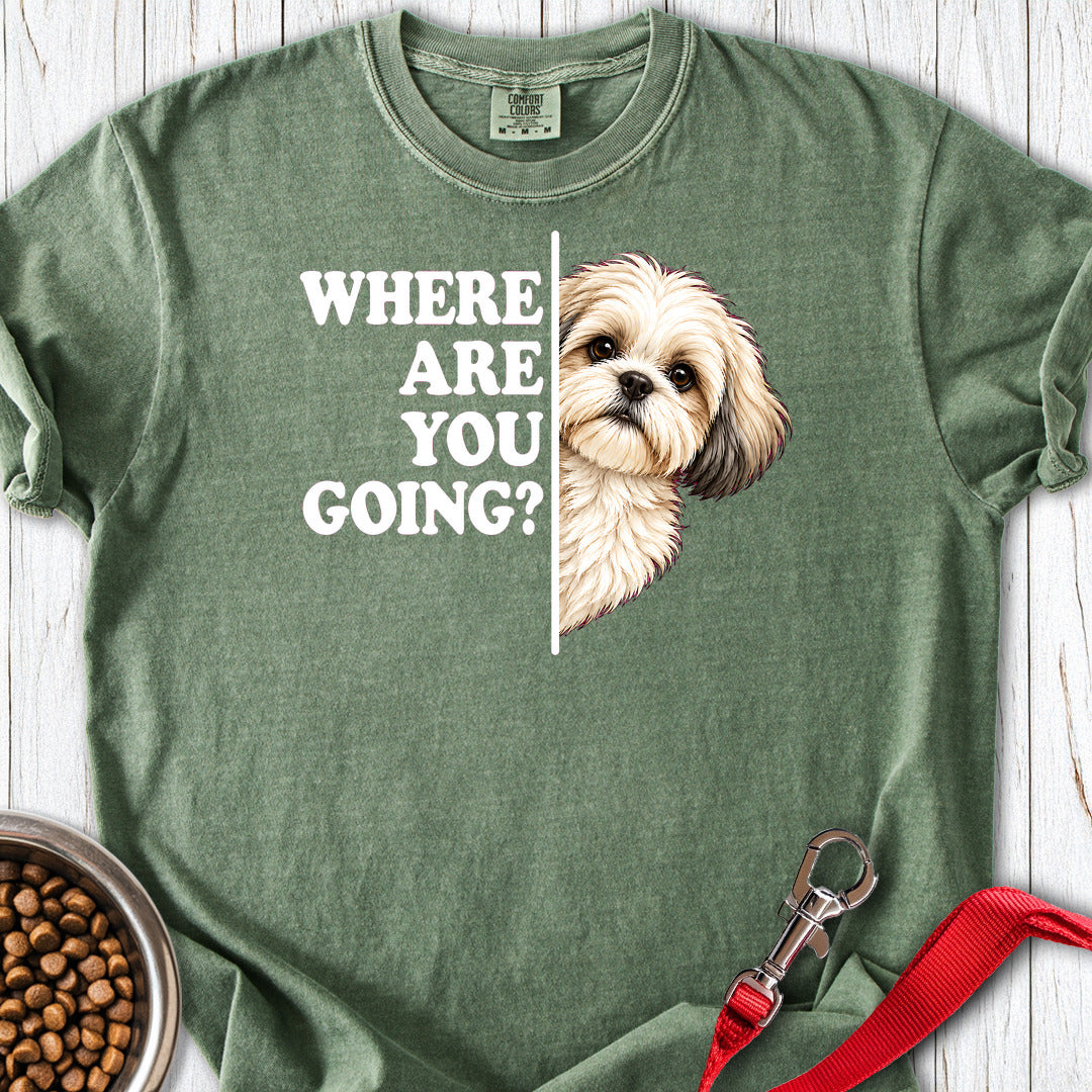 White Shit Tzu Alert Premium Tee — Moss
