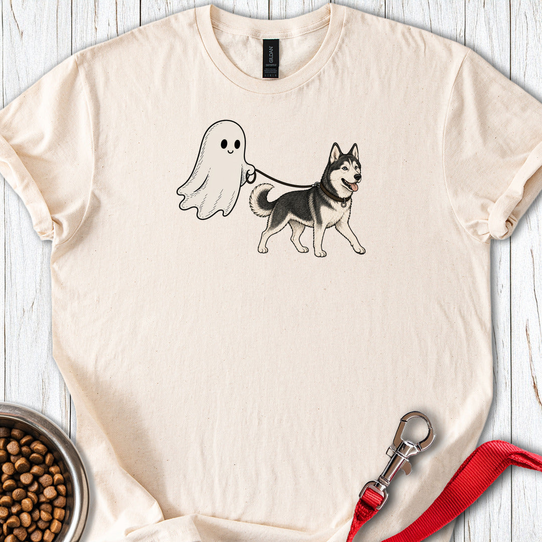 White Siberian Husky Ghost Halloween Natural