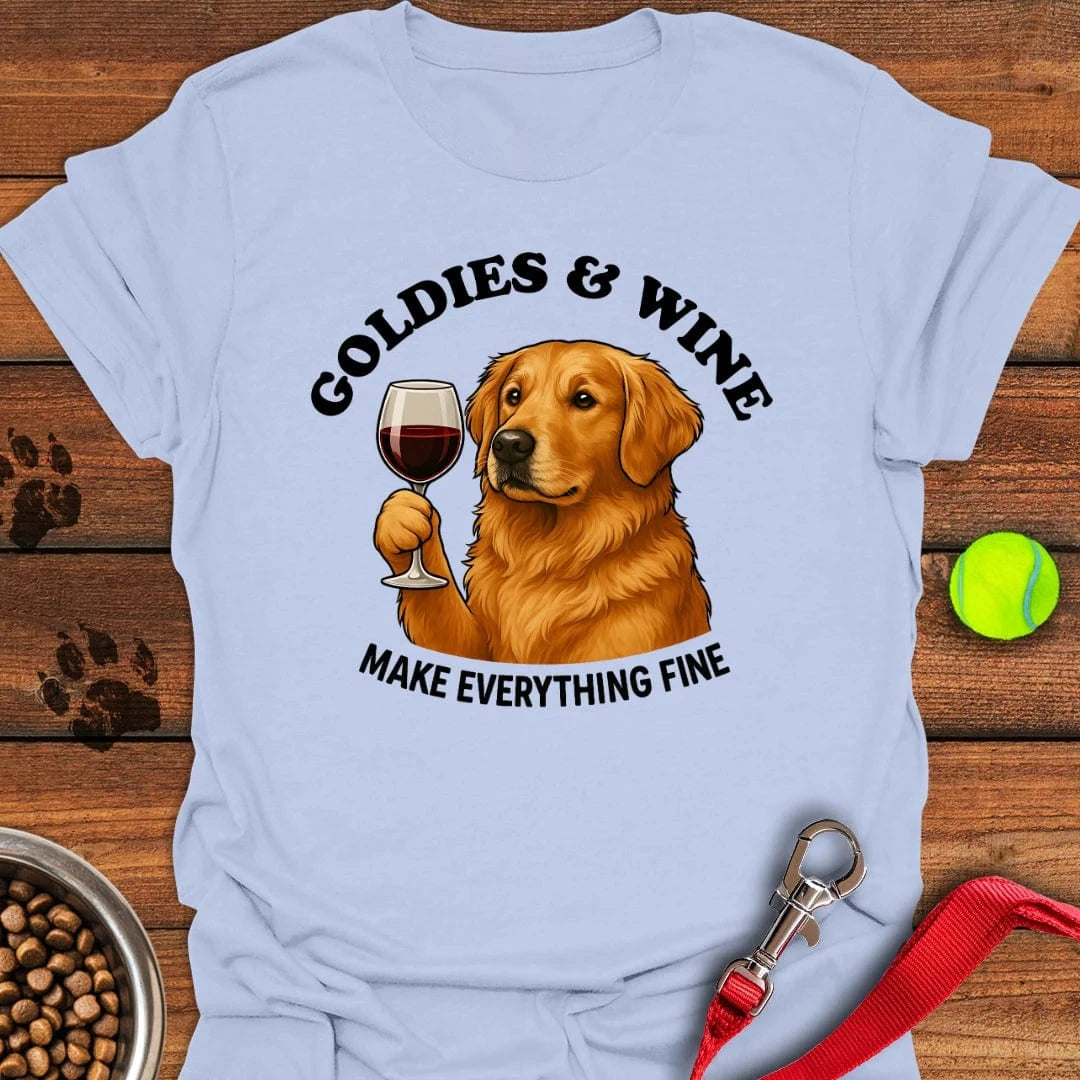 Golden Retriever & Wine T-Shirt