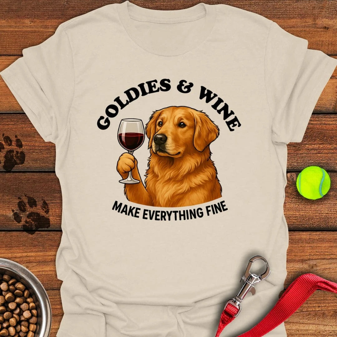 Golden Retriever & Wine T-Shirt