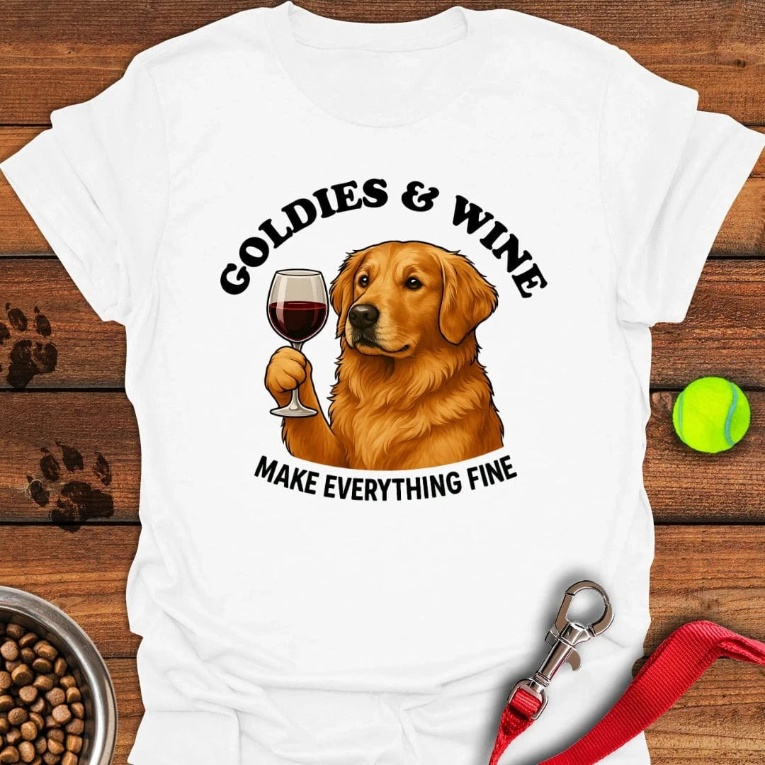 Golden Retriever & Wine T-Shirt