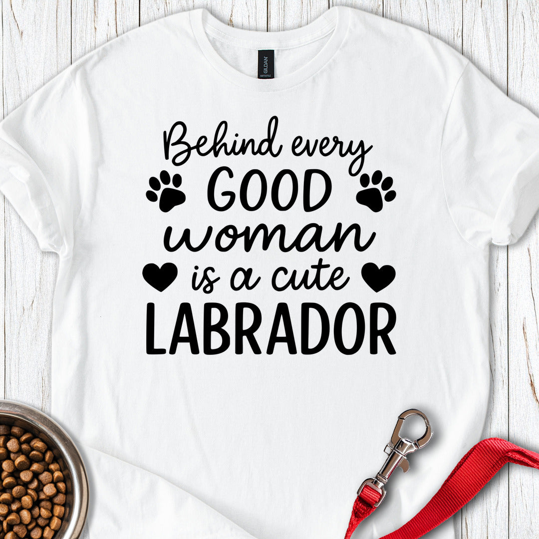 Woman and Labrador White
