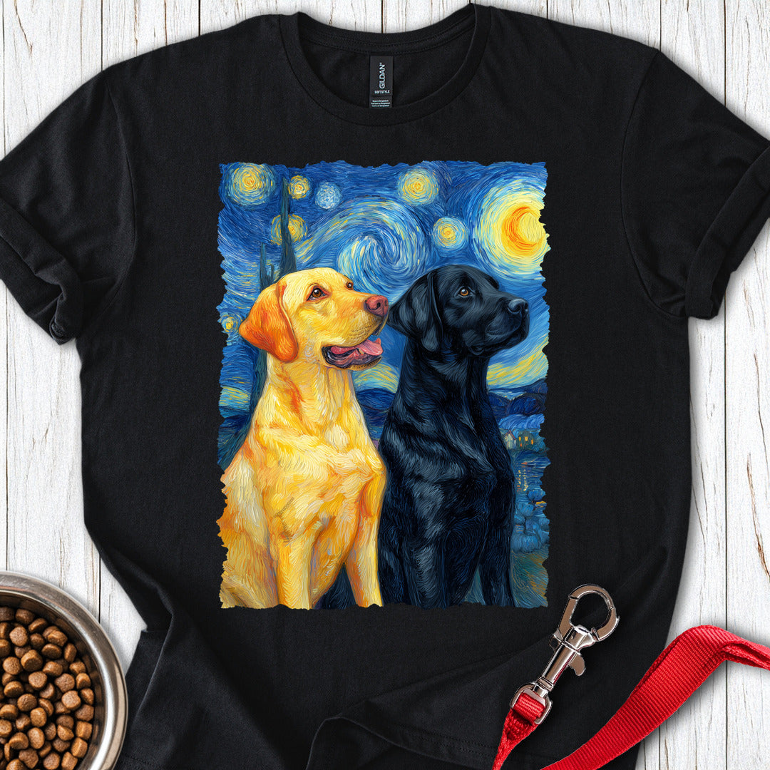 Yellow & Black Lab Van Gogh Black