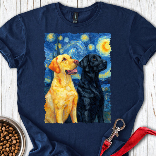 Yellow & Black Lab Van Gogh Navy