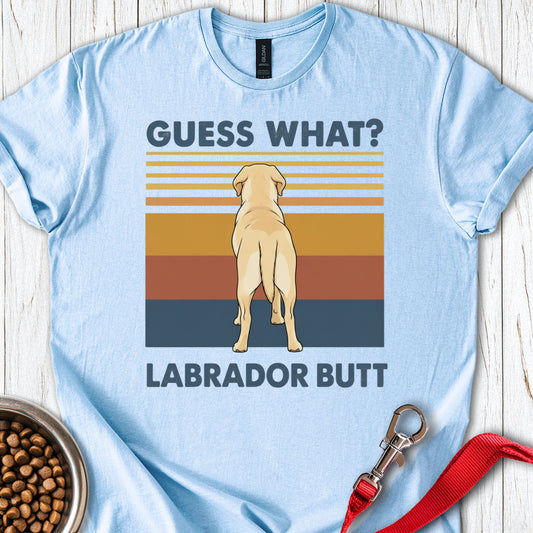 Yellow Lab Butt Light Blue