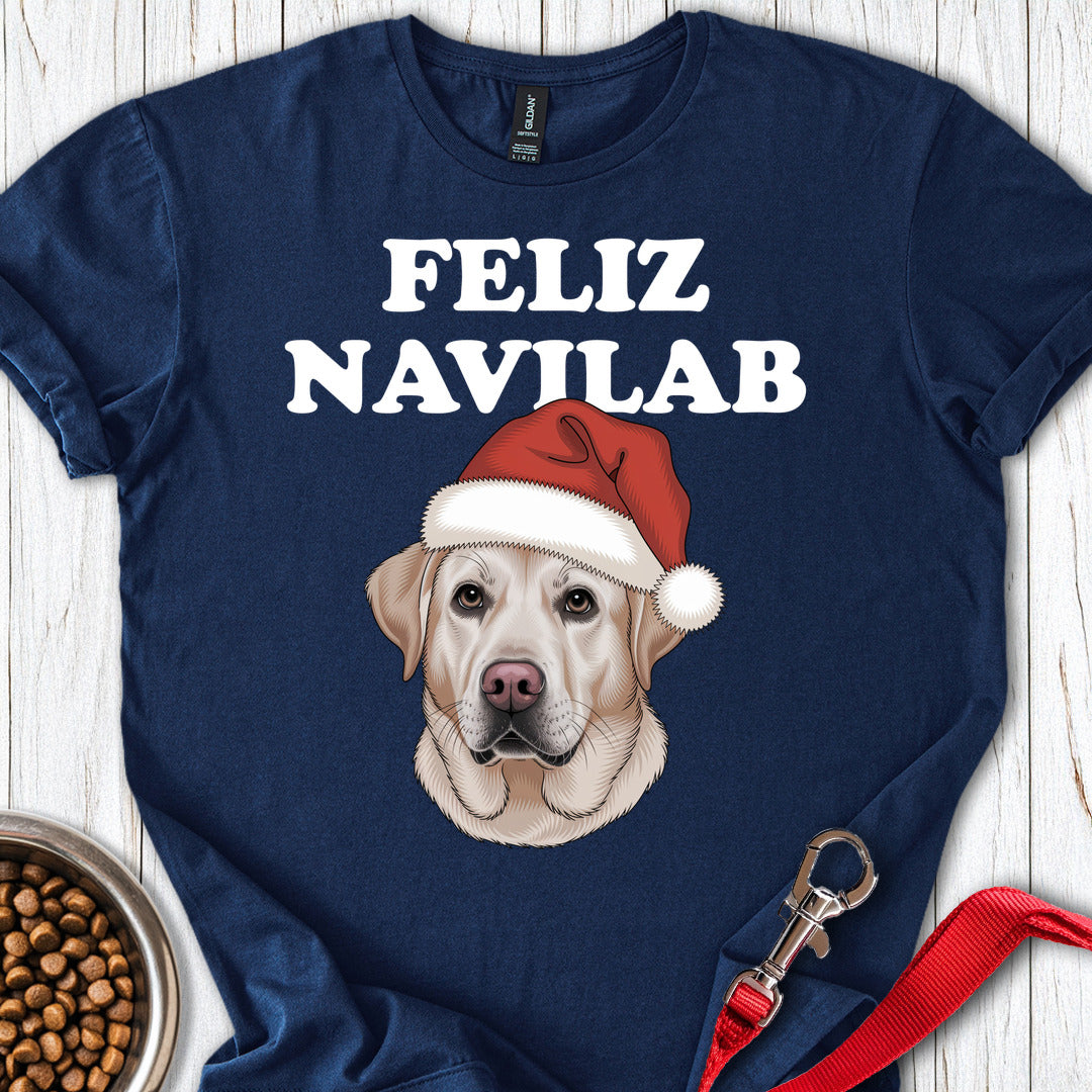Yellow Lab Funny Christmas Navy