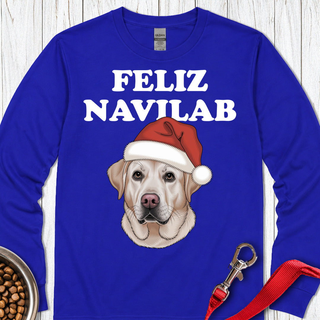 Yellow Lab Funny Christmas Long Sleeve — Royal