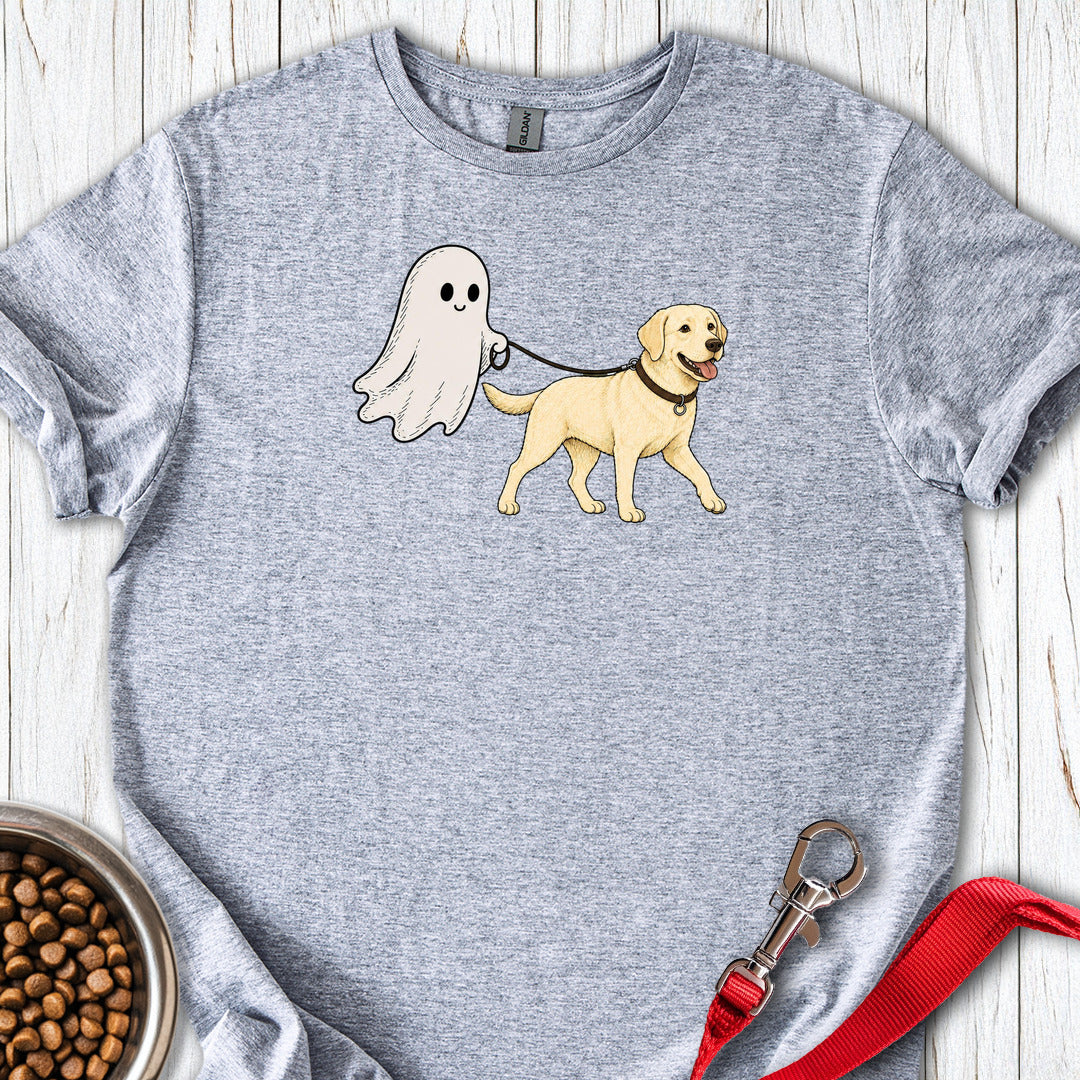 Yellow Lab Ghost Halloween Sport Grey