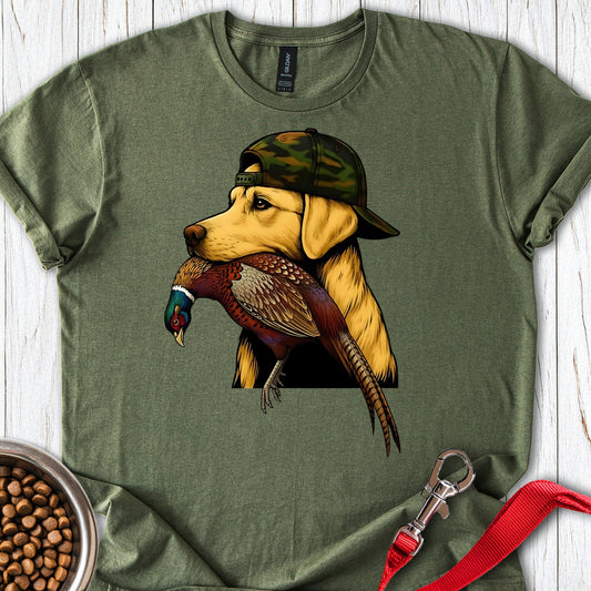 Yellow Lab Pheasant Hunter Military Green