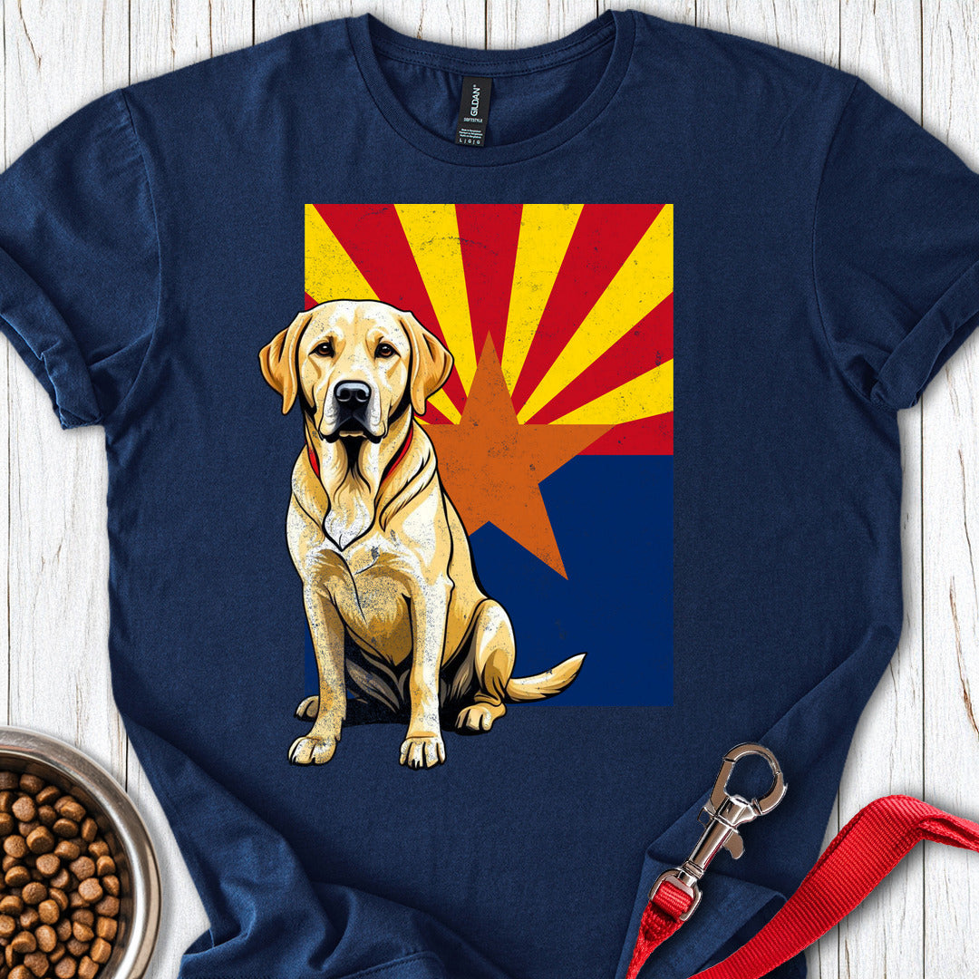 Yellow Labrador Arizona Flag Navy
