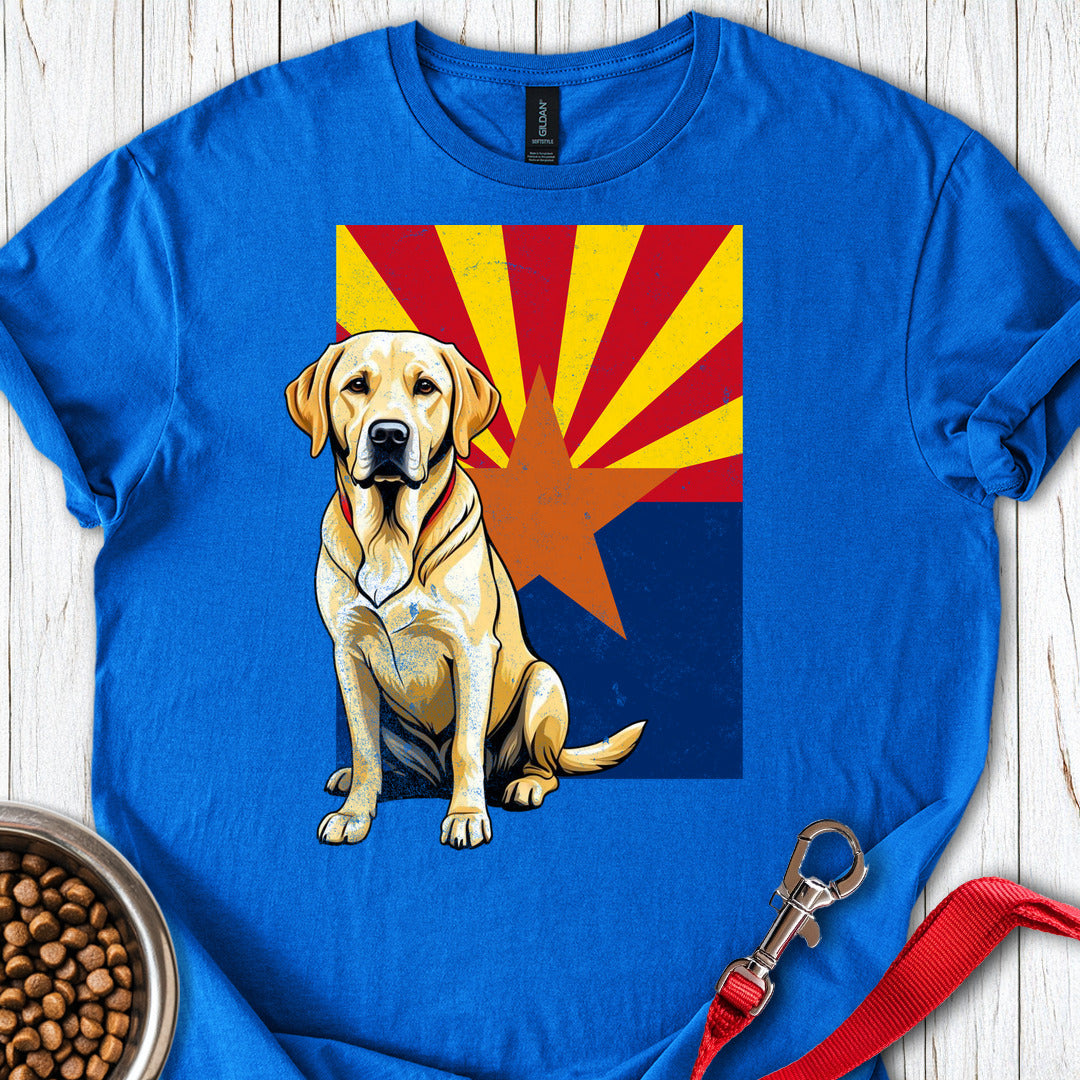 Yellow Labrador Arizona Flag Royal
