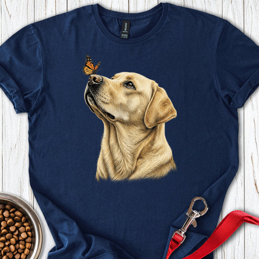 Yellow Labrador Butterfly Navy