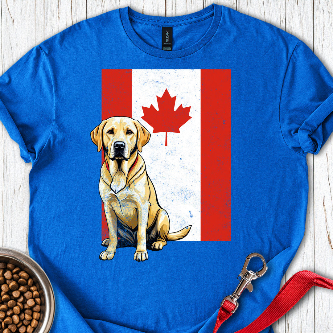 Yellow Labrador Canada Flag Royal