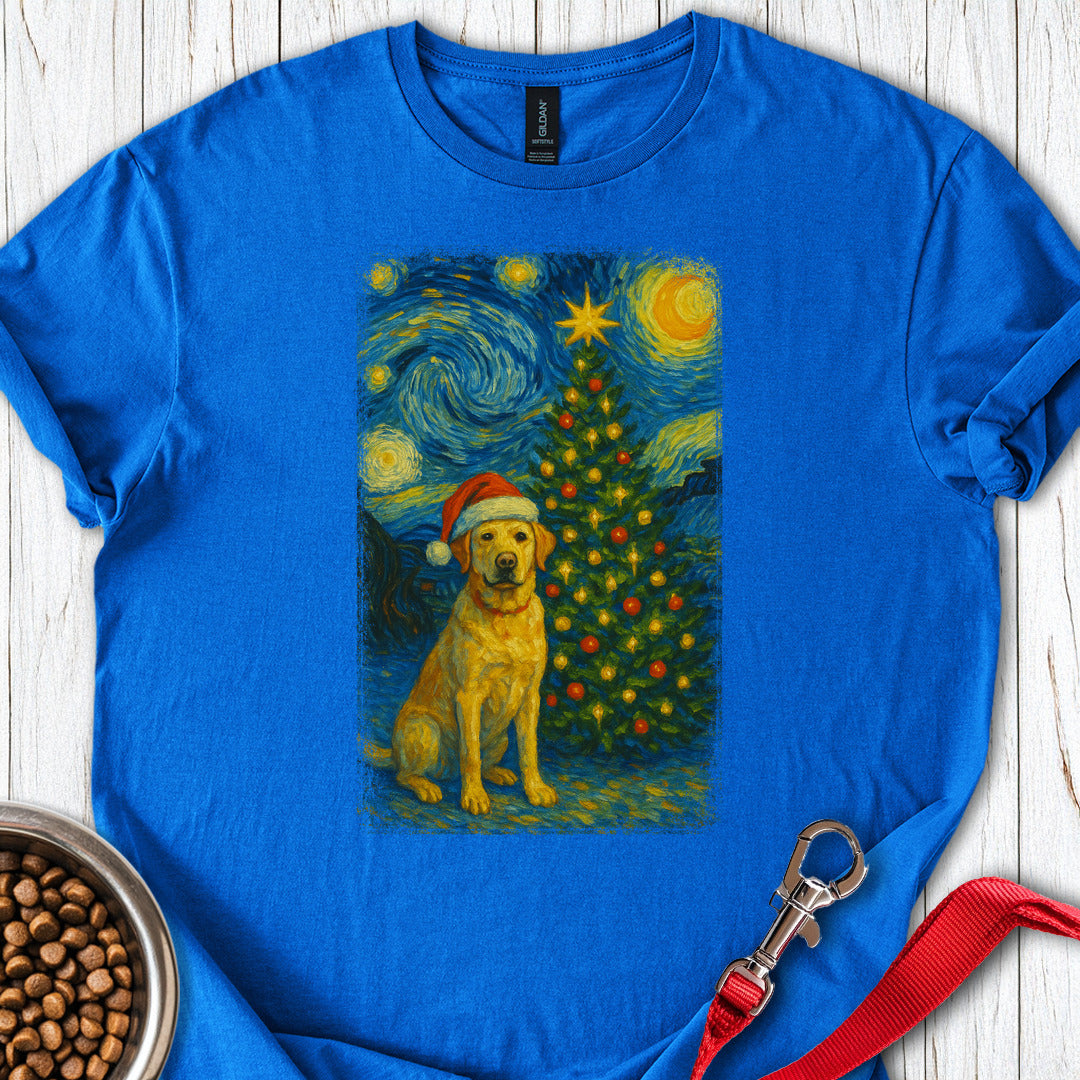 Yellow Labrador Christmas Van Gogh Royal