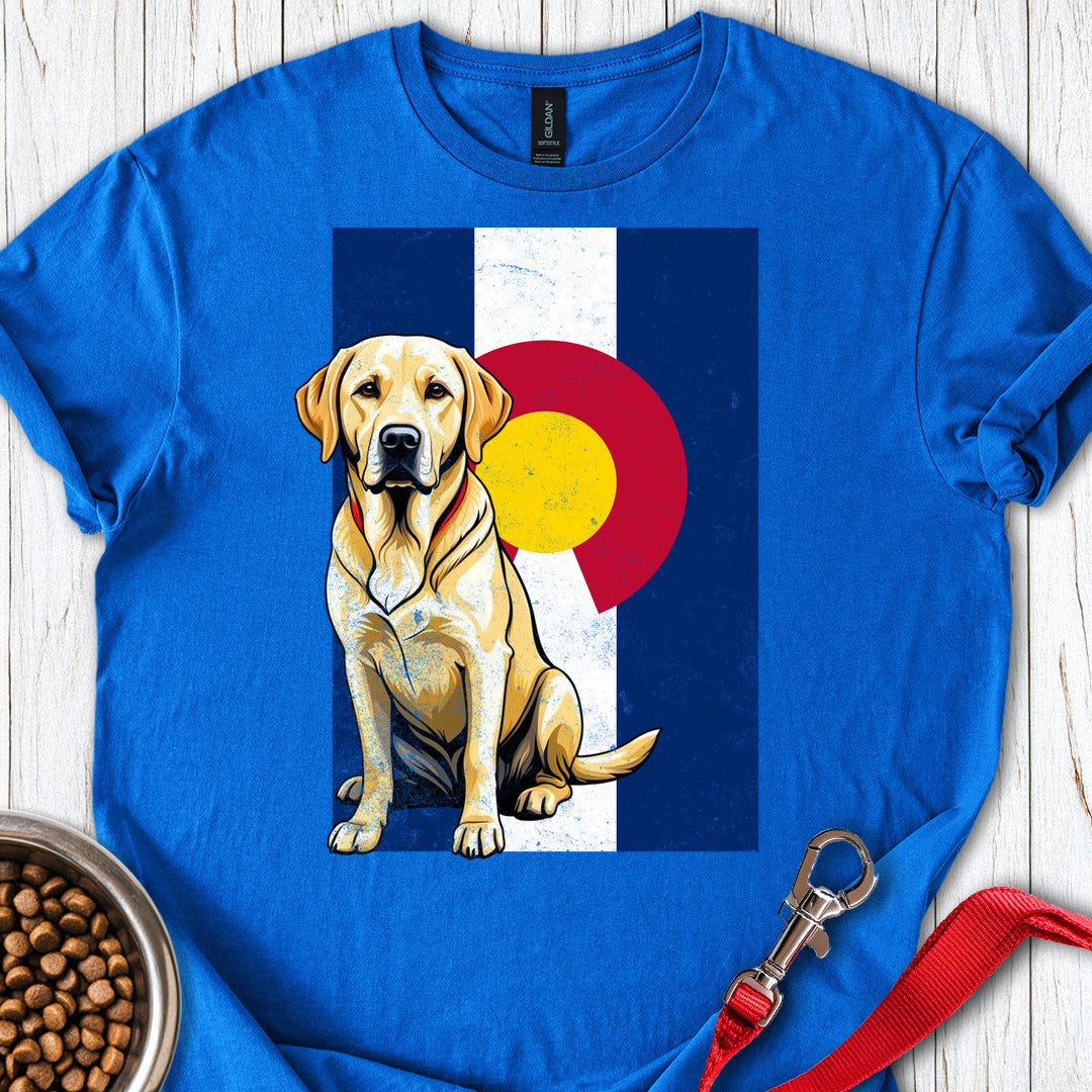 Yellow Labrador Colorado Flag Royal