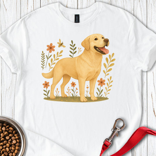 Yellow Labrador Flower White